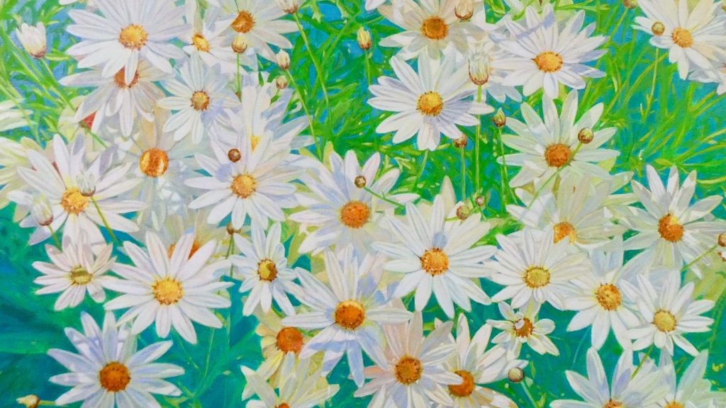 現代アートの花の絵画の販売