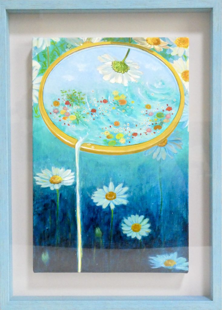 現代アートの花の絵画の販売